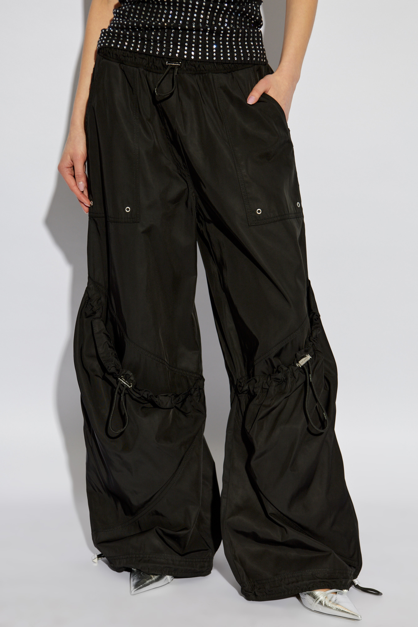 パンツ THE ATTICO Women Straight Pants 250WCP00255PLL001AA BLACK THE ATTICO: Pants woman - Black | The Attico pants